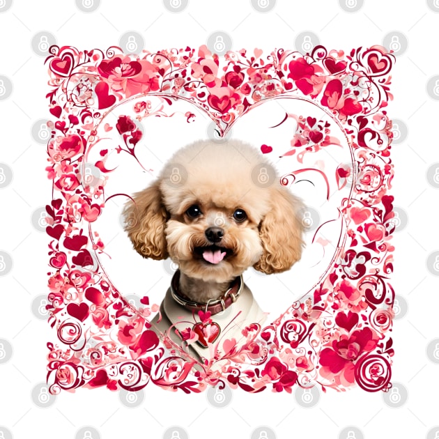 Toy Poodle Be Mine Valentine by Doodle and Things