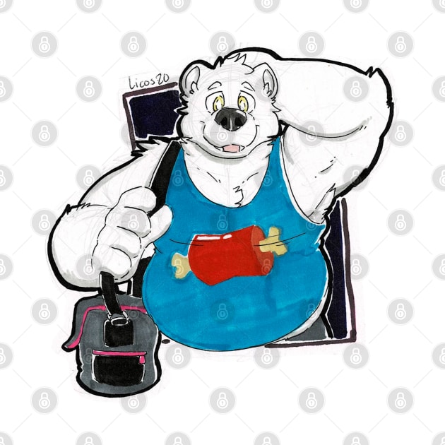 Tanktop bear by licographics