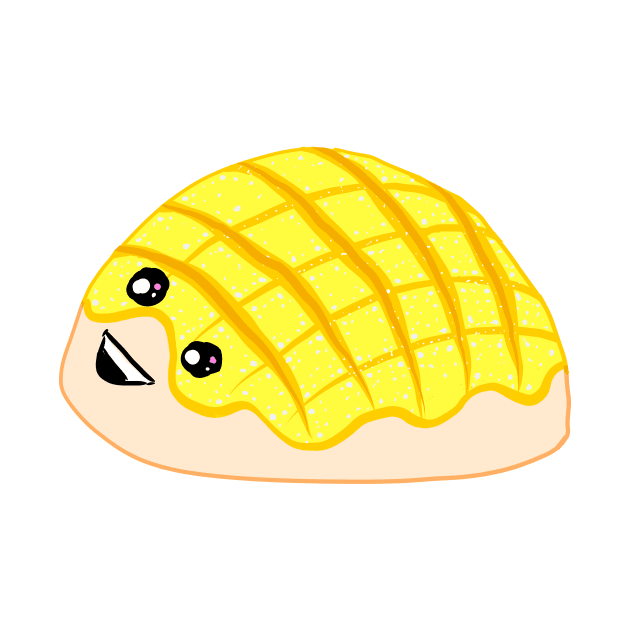 Hong Kong Pineapple Bun Melon Pan - Cartoon style by leiriin