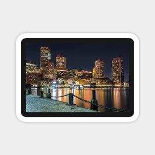 Boston Waterfront Boston Skyline Boston MA Harbor Towers Magnet