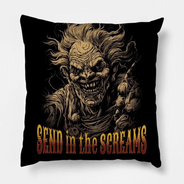 Send in the Screams Pillow by Atomic Blizzard