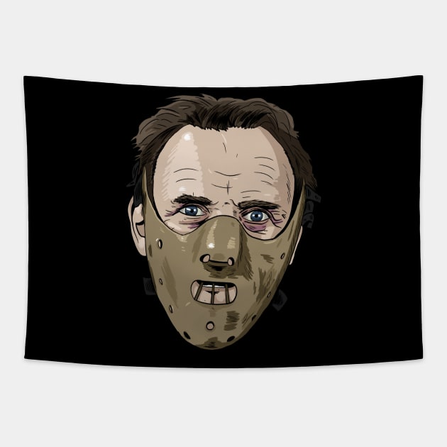 Hannibal Lecter Tapestry by Black Snow Comics