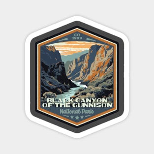 Black Canyon of the Gunnison National Park Vintage WPA Style National Parks Art Magnet