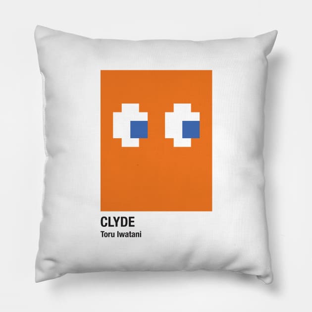 Retro Gaming Ghost CLYDE Pillow by Brandalisim