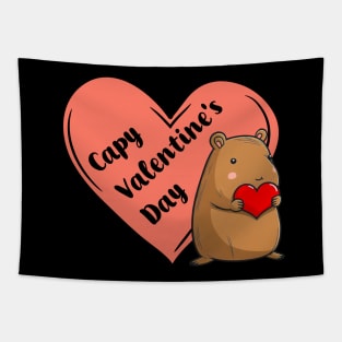Capybara Love Capy Valentine's Day For Capybara Lovers Tapestry