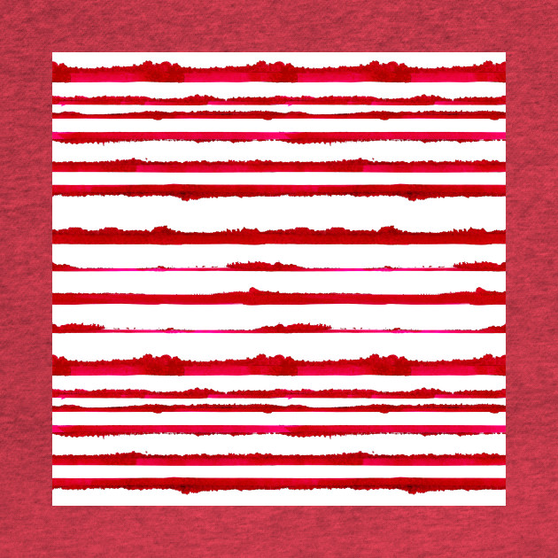 Discover Red Watercolor Stripes - Red Stripes - T-Shirt