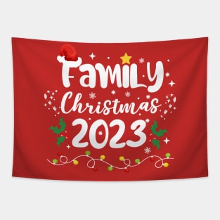 Matching Happy Family Christmas 2023 Holiday Season Reunion Tapestry