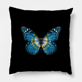 South Dakota Flag Butterfly - Gift for South Dakotan From South Dakota SD Pillow