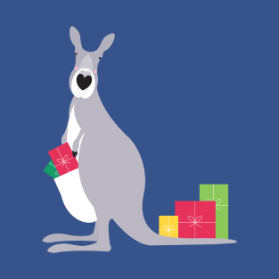 Kangaroo with Christmas gifts T-Shirt