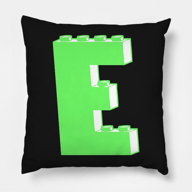 THE LETTER E, Customize My Minifig Pillow by ChilleeW