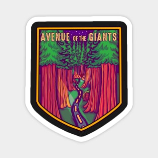 Avenue of the Giants Badge Magnet