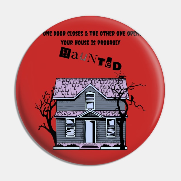 Haunted House Pin by Pearlie Jane Creations