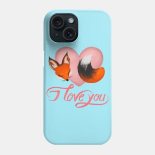 I love you - Valentine's Day or Anniversary or Any Day to Share Some Love Fox Phone Case