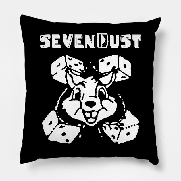 sevendust bunny dice Pillow by doggo babushka