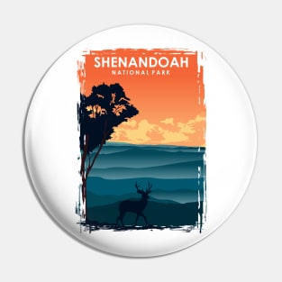 Shenandoah National Park Travel Poster Pin