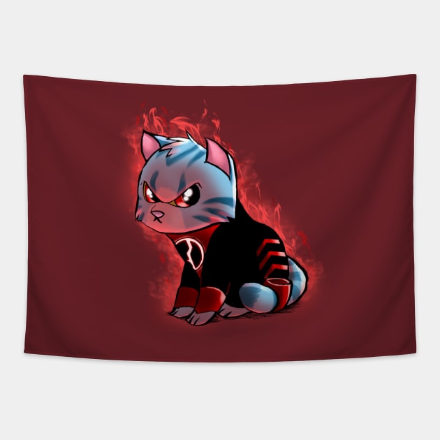 RAGE KITTY Tapestry by radpencils