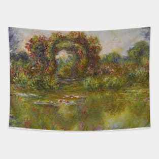 Water Lily Pond, Rose Bushes by Claude Monet Tapestry