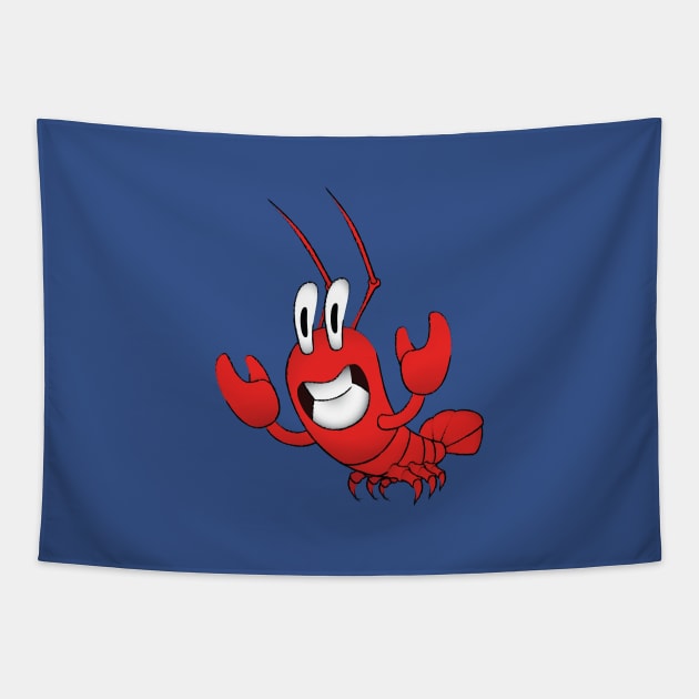 LOBSTER CARTOON Tapestry by DIOGO PRINTS