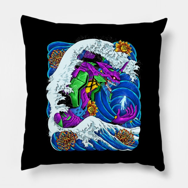 Evangelion eva 01 Pillow by opoyostudio