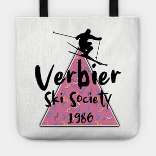 Verbier ski society 1986 vintage retro 80's Tote