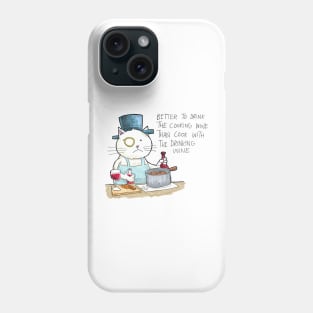 Dapper Cat - Cooking Wine Phone Case