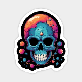 Skull in Space Magnet