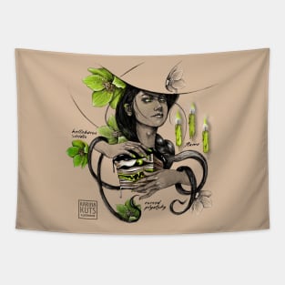 Green Witch Tapestry