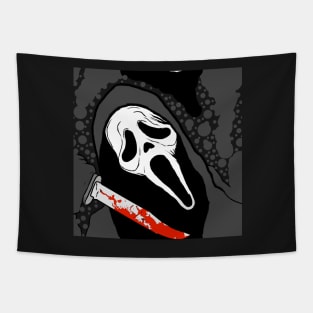 Scream VI  (Scream 6)  ghostface ghost face scary horror movie graphic design by ironpalette Tapestry