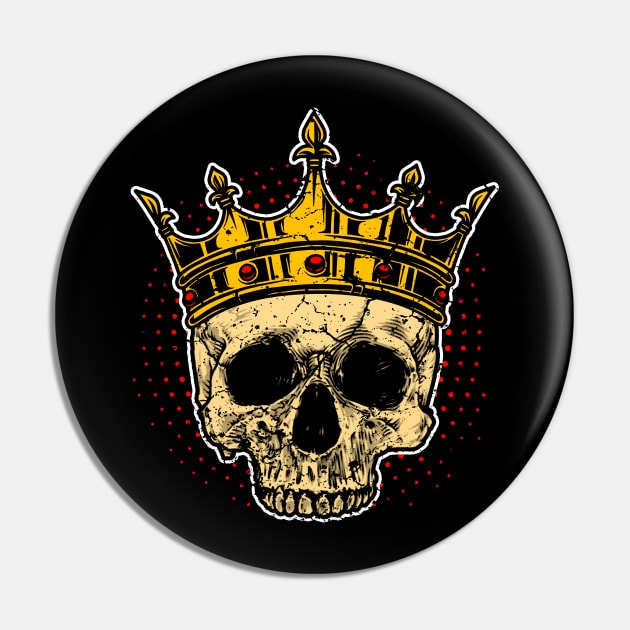 Crown King Queen Skull Pin by Mila46