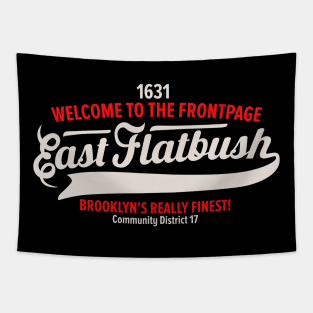 New York Brooklyn - East Flatbush Brooklyn Schriftzug - East Flatbush Logo Tapestry