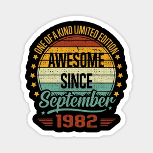 40 Year Old Awesome Since September 1982 Gift 40th Birthday Magnet