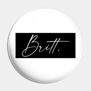 Britt Name, Britt Birthday Pin
