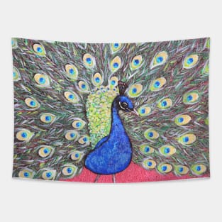 Peacock Acrylic Painting Tapestry