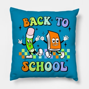 Back To School With aA Fun Retro Design Pillow