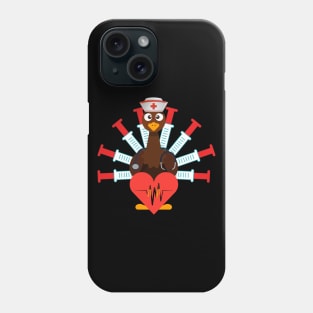 thanksgiving nurse turkey Phone Case