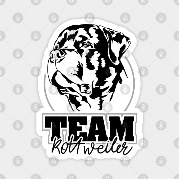 Rottweiler Team dog sport portrait gift Magnet by wilsigns