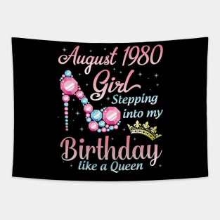 August 1980 Girl Stepping Into My Birthday 40 Years Like A Queen Happy Birthday To Me You Tapestry