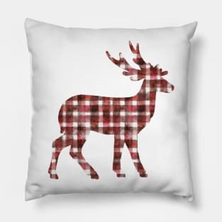 Plaid Deer Pillow