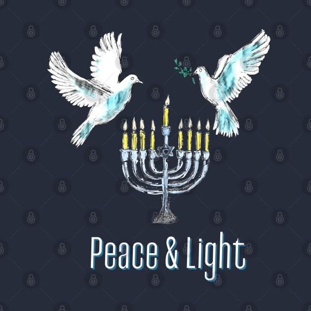 Peace and Light - Menorah design by FanitsaArt