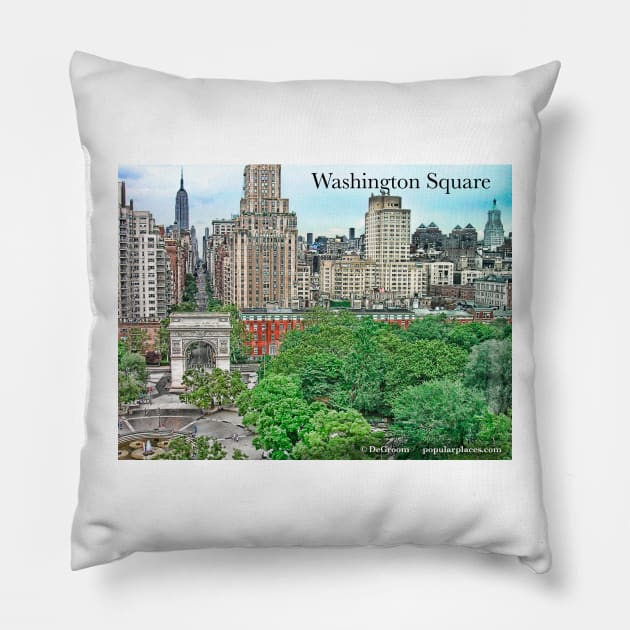 Washington Square Park Pillow by Degroom