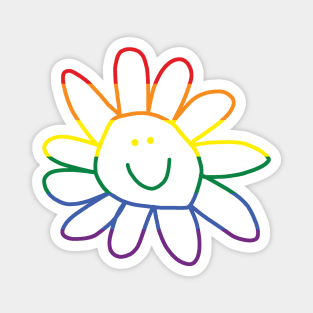 Pride Stripes Daisy Doodle Magnet