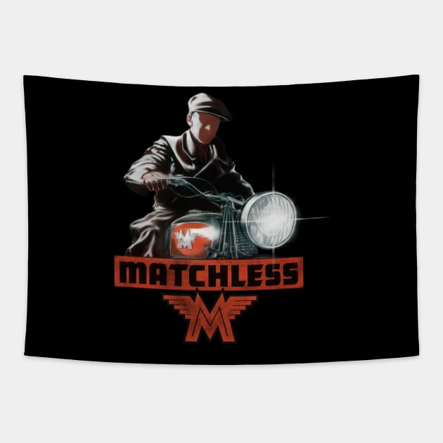 Matchless Motorcycle England by MotorManiac Tapestry by MotorManiac