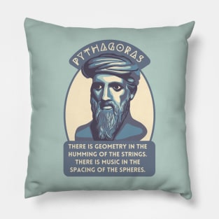 Pythagoras Portrait and Quote Pillow