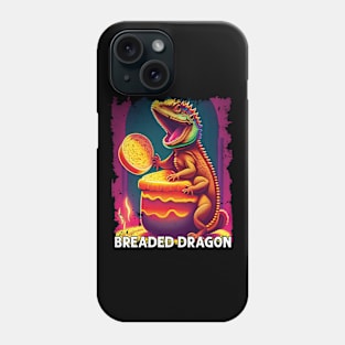 Bearded Dragon Playing with Bread Funny Lizard Lover Phone Case