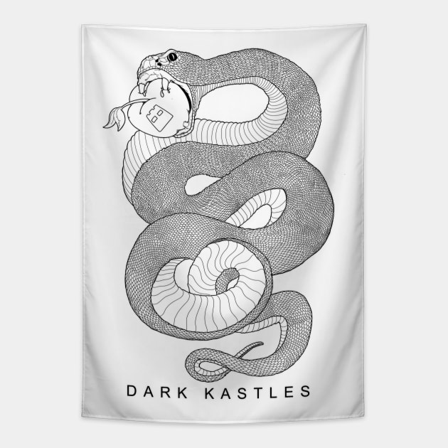 Poisoned apple black Tapestry by Dark Kastles