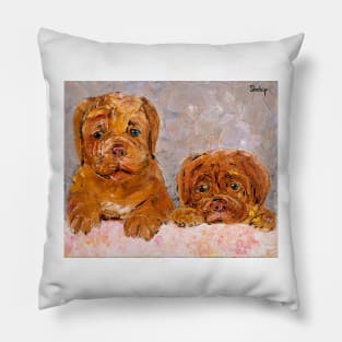 Lovely Puppies. Dogue de Bordeaux Pillow
