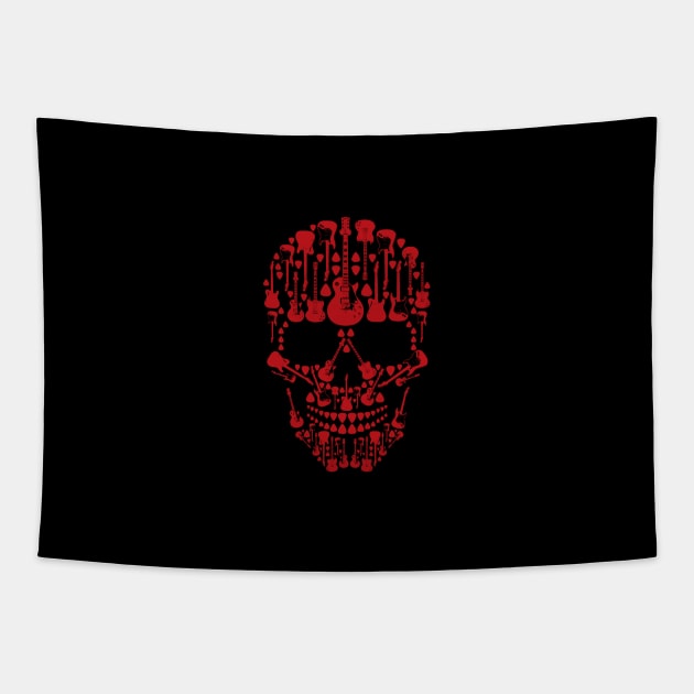 Guitar Head Tapestry by SilverfireDesign