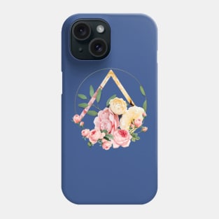 Circular Flower Frame - Yellow/Pink Phone Case