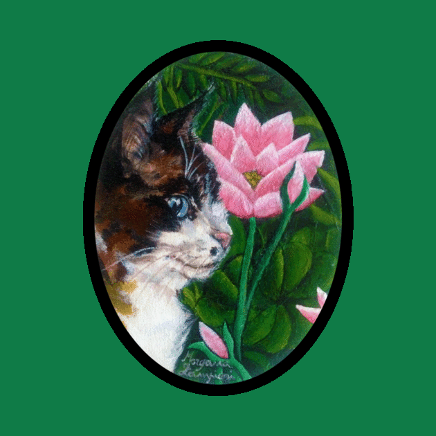 Art nouveau cat portrait #1 by RiamiLoray