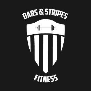 BSF - Bars & Stripes Fitness Logo - All White! T-Shirt